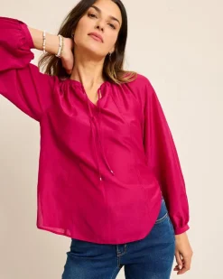 Women Tommy Bahama Tops & Shirts<Agua Amara Seamed Peasant Top