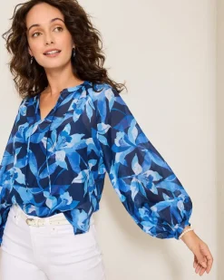 Women Tommy Bahama Tops & Shirts<Agua Amara Seaside Brights Peasant Top