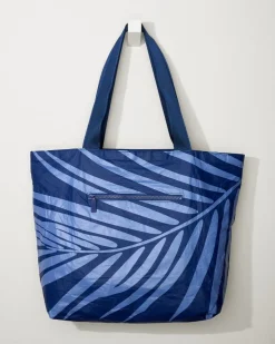 Women Tommy Bahama Luggage & Travel|Beach Bags<Aloha Collection Navy Shade Day Tripper Tote
