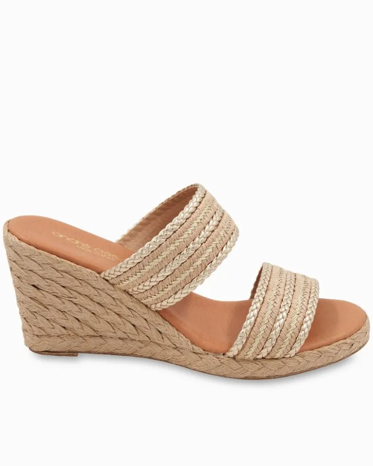 Women Tommy Bahama Shoes & Sandals<André Assous Nolita Metallic Raffia Wedges