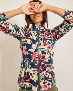 Women Tommy Bahama Loungewear|Jackets<Aruba Flora Amora Full-Zip Sweatshirt