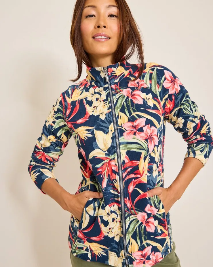 Women Tommy Bahama Loungewear|Jackets<Aruba Flora Amora Full-Zip Sweatshirt