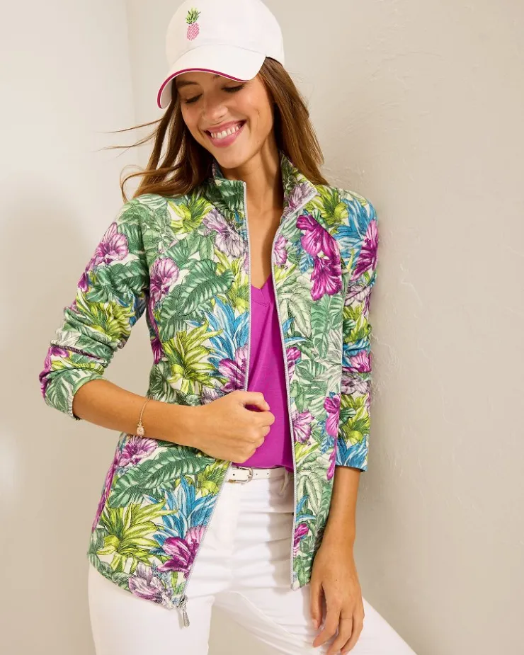 Women Tommy Bahama Loungewear|Jackets<Aruba Jungle Jewels Full-Zip Sweatshirt