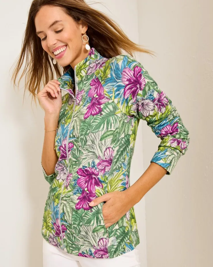 Women Tommy Bahama Loungewear|Jackets<Aruba Jungle Jewels Full-Zip Sweatshirt