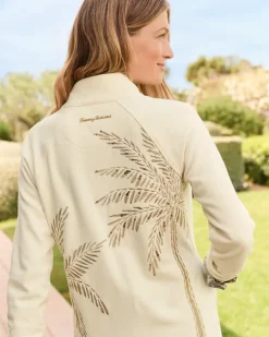 Women Tommy Bahama Loungewear|Jackets<Aruba Portico Palma Embroidered Full-Zip Sweatshirt