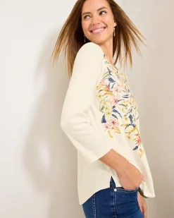 Women Tommy Bahama Loungewear|Tops & Shirts<Ashby Isles Flora Amora 3/4-Sleeve T-Shirt