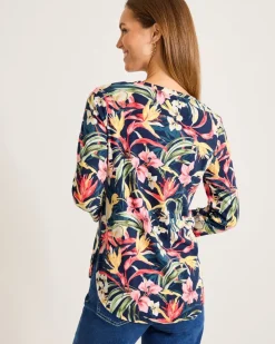 Women Tommy Bahama Loungewear|Tops & Shirts<Ashby Isles Flora Amora 3/4-Sleeve T-Shirt