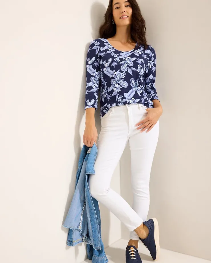 Women Tommy Bahama Loungewear|Tops & Shirts<Ashby Isles Hightide Flora 3/4-Sleeve T-Shirt