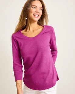 Women Tommy Bahama Loungewear|Tops & Shirts<Ashby Isles Scoop-Neck 3/4-Sleeve T-Shirt