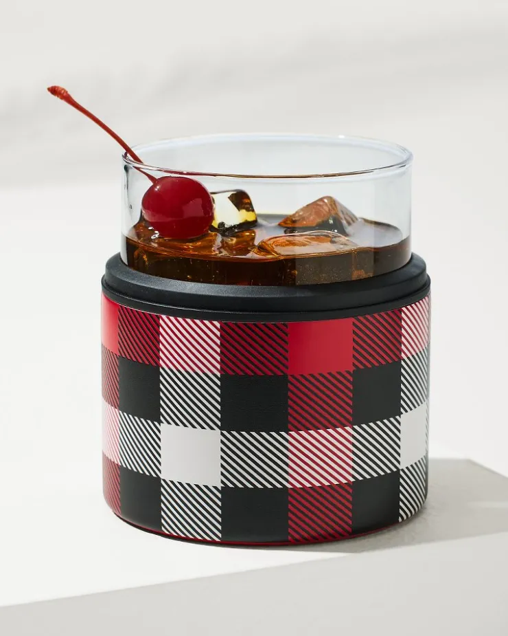 Tommy Bahama Drinkware & Bar<Asobu® On the Rocks Glass & Kuzie - Plaid
