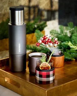 Tommy Bahama Drinkware & Bar<Asobu® On the Rocks Glass & Kuzie - Plaid