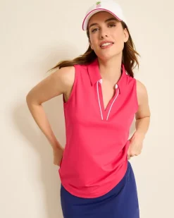 Women Tommy Bahama Tops & Shirts<Aubrey Piped IslandZone® Polo