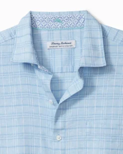 Tommy Bahama Shirts<Barbados Breeze Playa Plaid Stretch-Linen Long-Sleeve Shirt