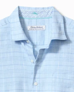Tommy Bahama Shirts<Barbados Breeze Playa Plaid Stretch-Linen Long-Sleeve Shirt