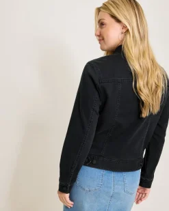 Women Tommy Bahama Jackets<Black Classic Jean Jacket