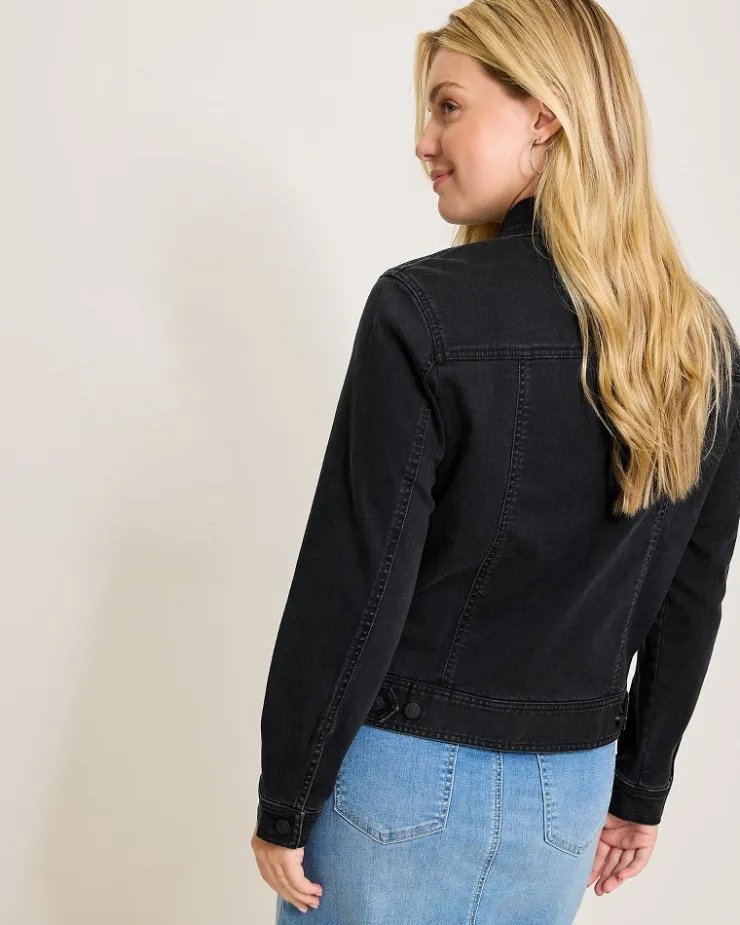 Women Tommy Bahama Jackets<Black Classic Jean Jacket