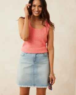 Women Tommy Bahama Skirts<Boracay® Indigo Raw-Edge Skirt