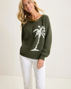 Women Tommy Bahama Sweaters<Breezy Palm Crew Pullover