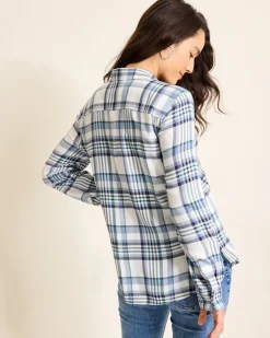 Women Tommy Bahama Tops & Shirts<Breezy Shoreline Flannel Shirt