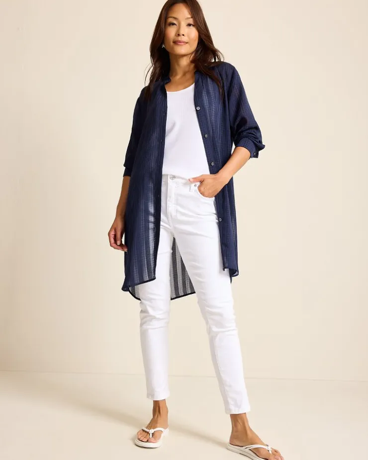 Women Tommy Bahama Beach Coverups<Cadiz Chiffon Boyfriend Beach Shirt