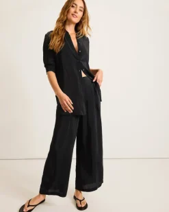 Women Tommy Bahama Beach Coverups<Calypso Crepe Boyfriend Beach Shirt