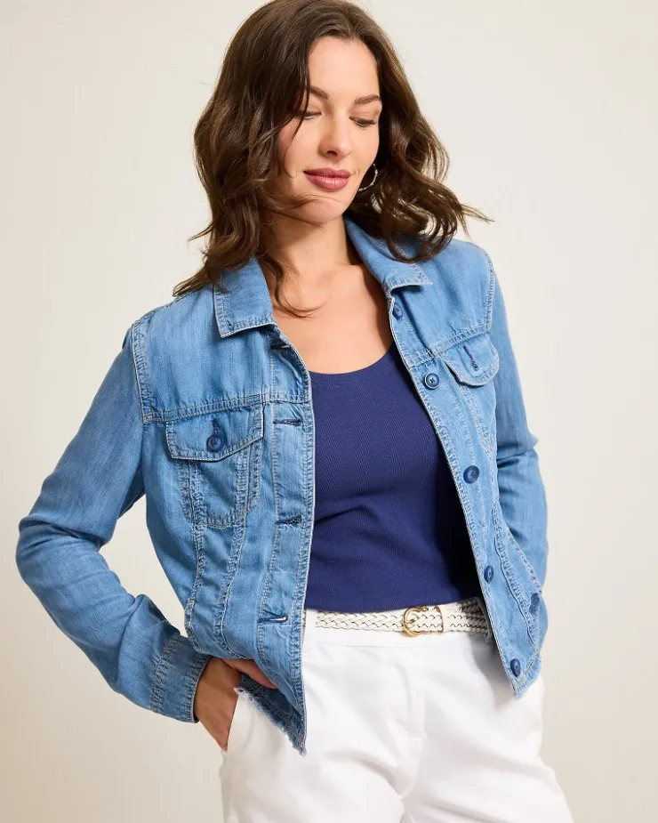 Women Tommy Bahama Jackets<Chambray O'lei Jacket