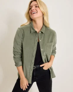 Women Tommy Bahama Tops & Shirts<Coasta Cord Sun-Washed Shirt