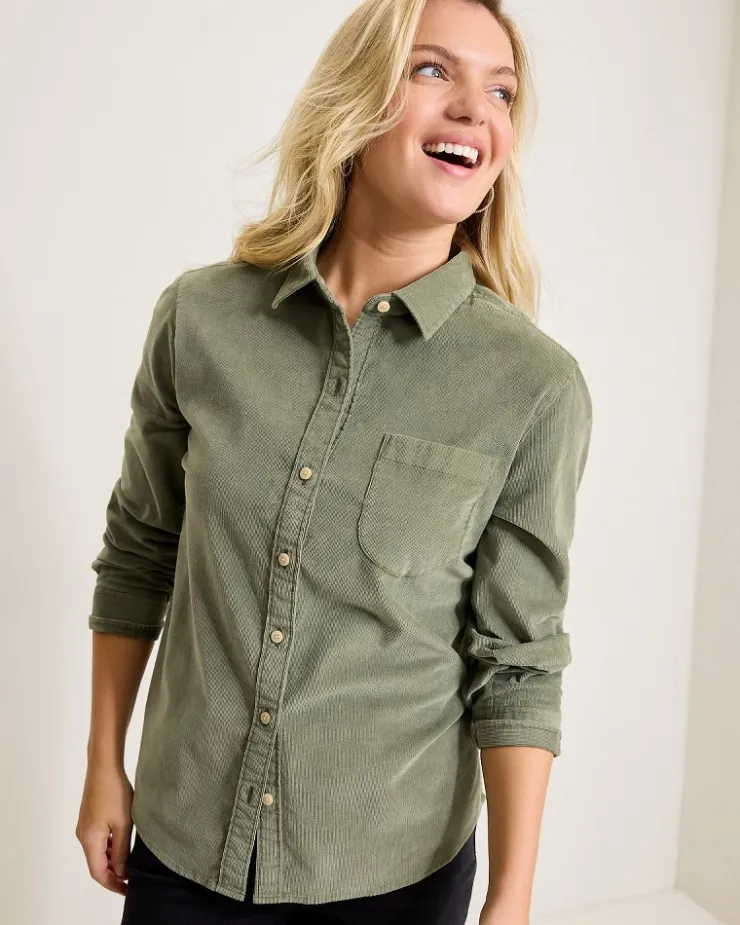 Women Tommy Bahama Tops & Shirts<Coasta Cord Sun-Washed Shirt