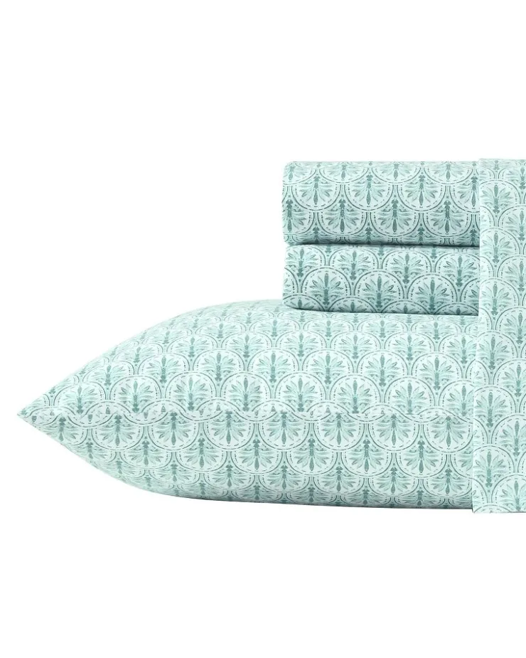 Tommy Bahama Sheet Sets & Bedskirts<Coastal Batik Green 4-Piece Queen Sheet Set