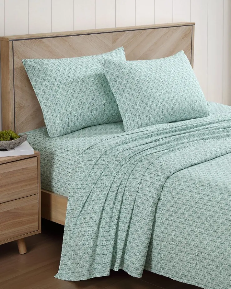 Tommy Bahama Sheet Sets & Bedskirts<Coastal Batik Green 4-Piece King Sheet Set