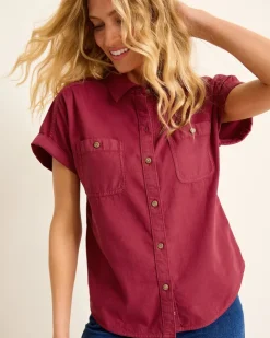 Women Tommy Bahama Tops & Shirts<Coastal Twill Shirt