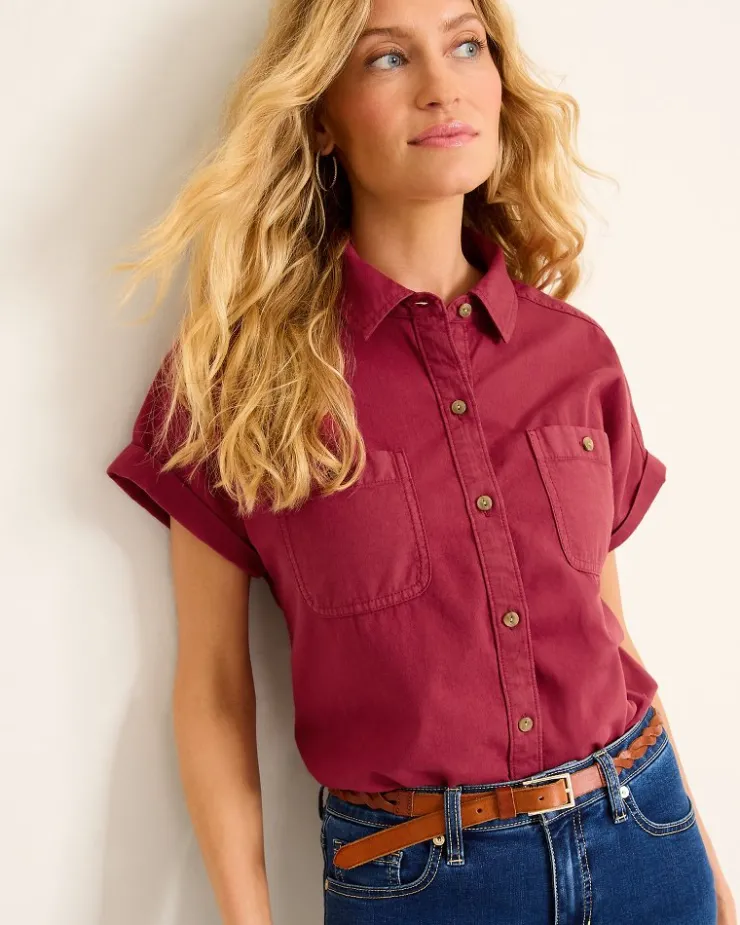 Women Tommy Bahama Tops & Shirts<Coastal Twill Shirt