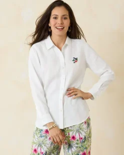 Women Tommy Bahama Tops & Shirts<Coastalina Coastal Palms Linen Shirt