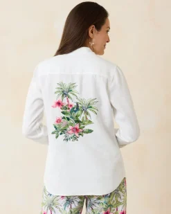 Women Tommy Bahama Tops & Shirts<Coastalina Coastal Palms Linen Shirt