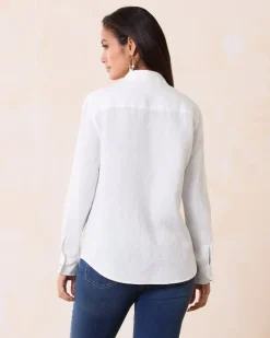 Women Tommy Bahama Tops & Shirts<Coastalina Relaxed Long-Sleeve Linen Top