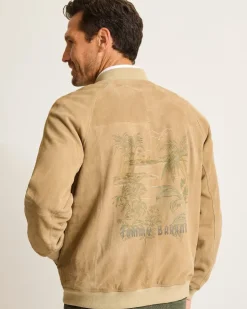 Tommy Bahama Jackets & Outerwear<Collector's Series '24 Paradise Oasis Suede Bomber Jacket