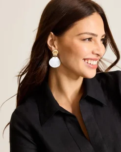 Women Tommy Bahama Jewelry<Coral Isles Mother of Pearl & Shell Statement Drop Earrings