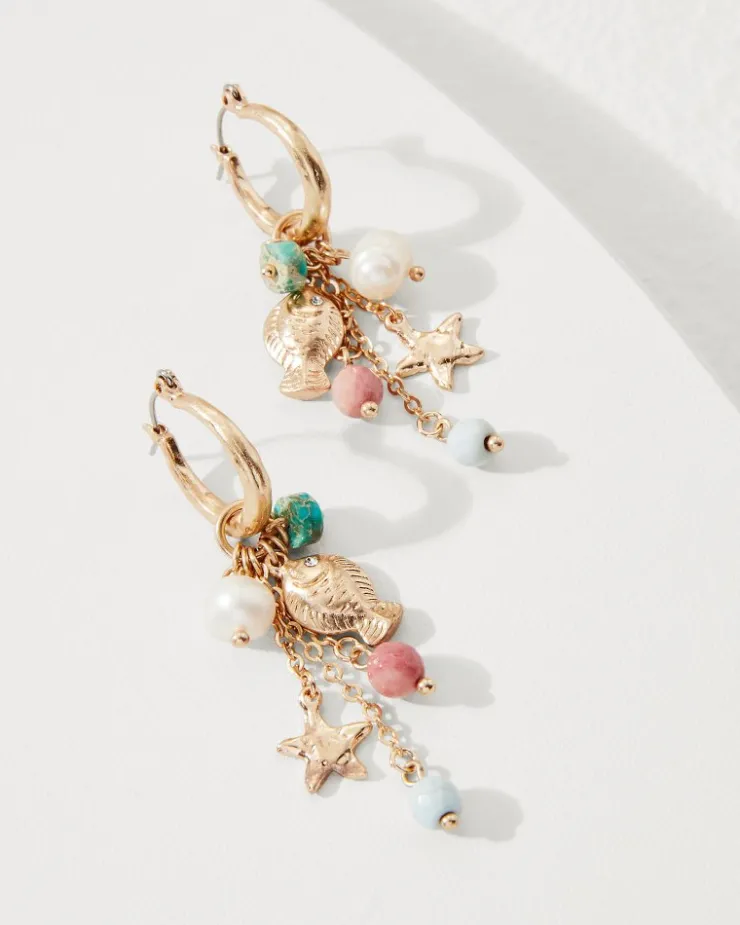 Women Tommy Bahama Jewelry<Coral Isles Sealife Charm Drop Earrings