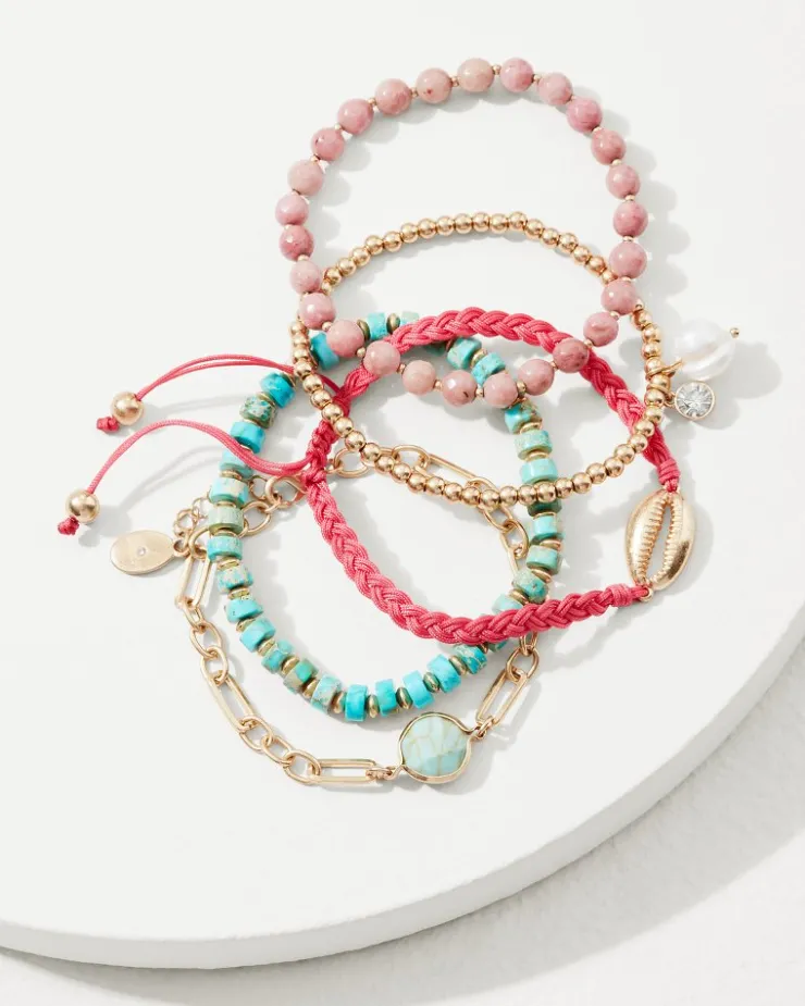 Women Tommy Bahama Jewelry<Coral Isles Semi-Precious Stone & Pearl Bracelet Set