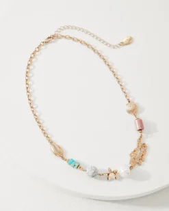 Women Tommy Bahama Jewelry<Coral Isles Semi-Precious Stone & Pearl Station Necklace