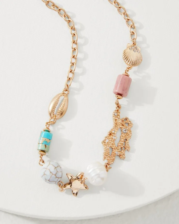 Women Tommy Bahama Jewelry<Coral Isles Semi-Precious Stone & Pearl Station Necklace