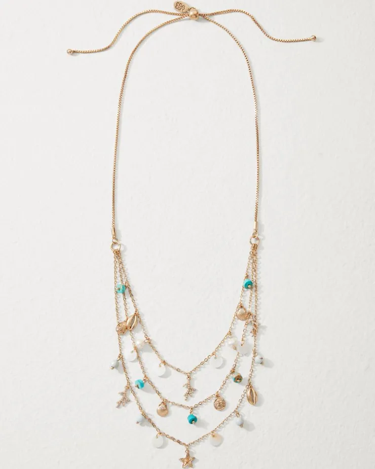 Women Tommy Bahama Jewelry<Coral Isles Semi-Precious Stone & Pearl Layered Necklace