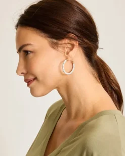 Women Tommy Bahama Jewelry<Coral Isles Turquoise Bead Hoop Earrings