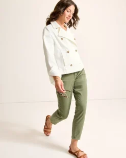 Women Tommy Bahama Jackets<Cotton Twill Cropped Peacoat