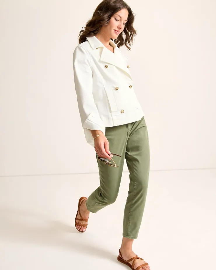 Women Tommy Bahama Jackets<Cotton Twill Cropped Peacoat