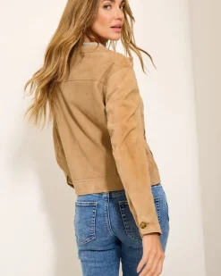 Women Tommy Bahama Jackets<Cropped Suede Jacket