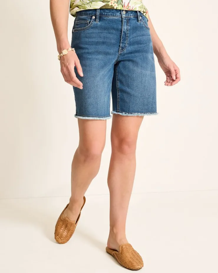Women Tommy Bahama Shorts<Cut-Off Bermuda Denim Shorts