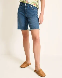 Women Tommy Bahama Shorts<Cut-Off Bermuda Denim Shorts