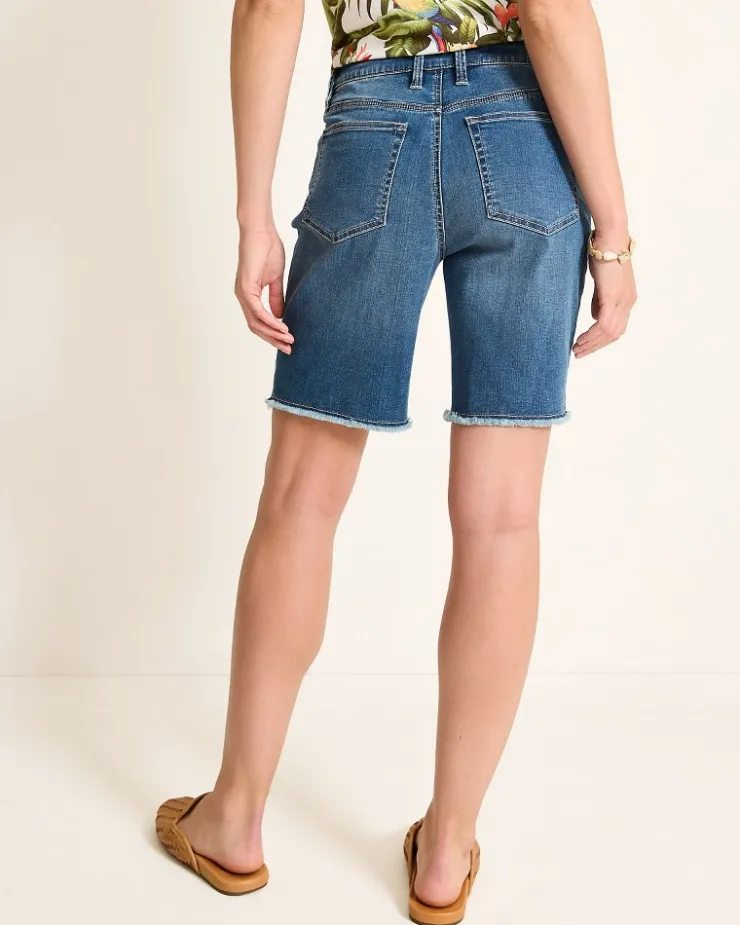 Women Tommy Bahama Shorts<Cut-Off Bermuda Denim Shorts