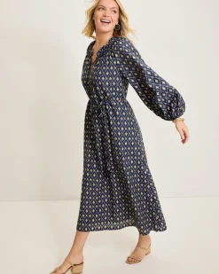 Women Tommy Bahama Dresses<Diamond Cay Long-Sleeve Maxi Dress